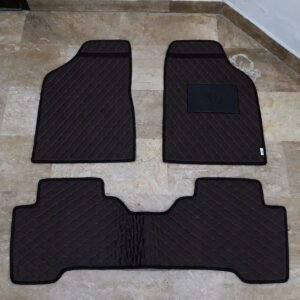 Changan Alsvin Flat Style 7D Floor Mats Black With Red Stitch 2