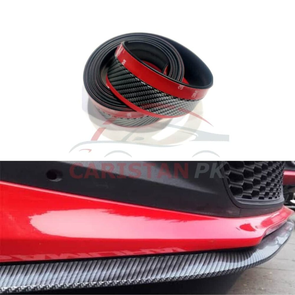 Carbon Fiber Red Bumper Lip Tape Carbon Fiber Red Bumper Lip Tape
