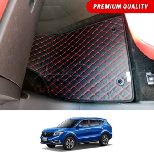 DFSK Glory 580 Pro Flat Style 7D Floor Mats Black With Red Stitch