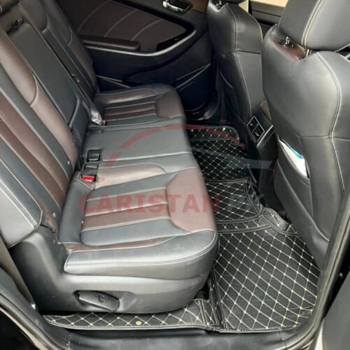Glory 580 Pro 7D Floor Mats Black With Beige Stitch 3 Piece Set 3
