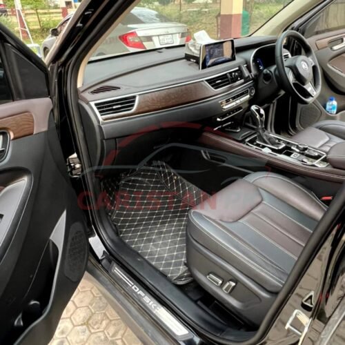 Glory 580 Pro 7D Floor Mats Black With Beige Stitch 3 Piece Set