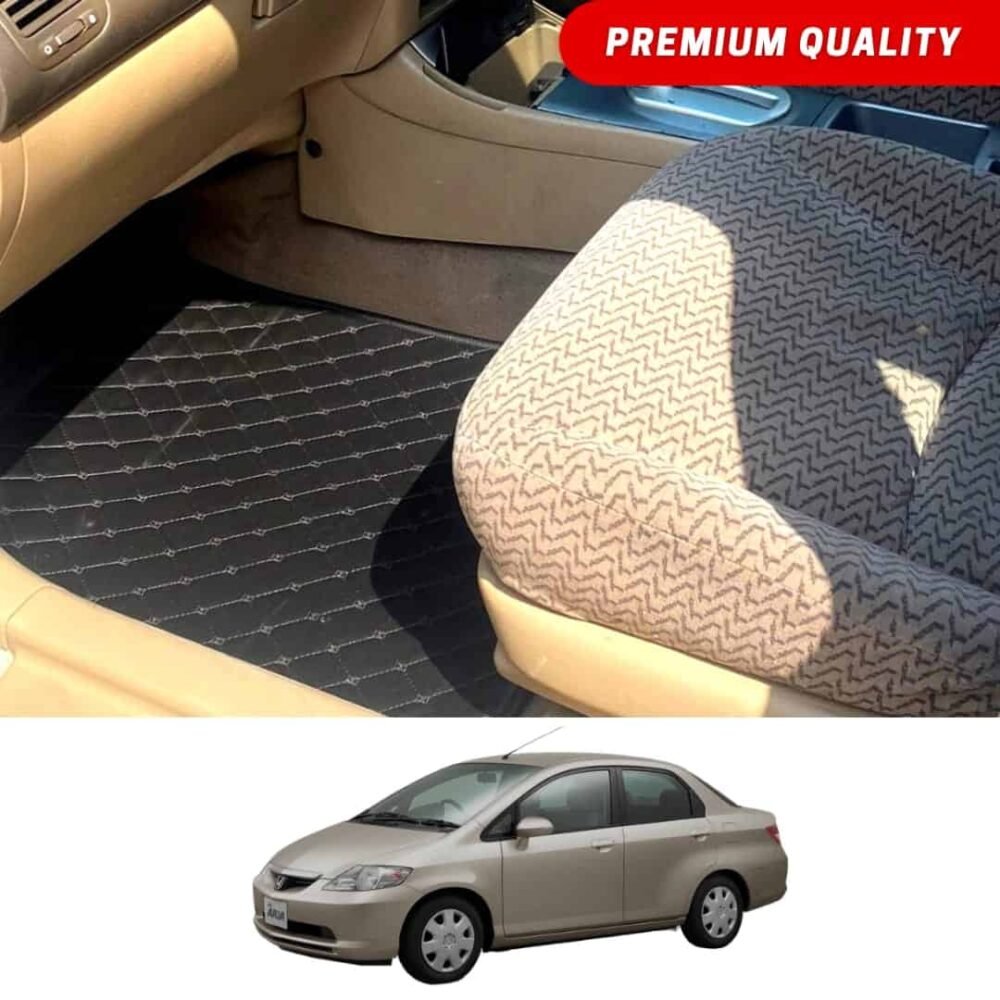 Honda City Flat Style 7D Floor Mats Black 2004-06 Honda City Flat Style 7D Floor Mats Black 2004-06