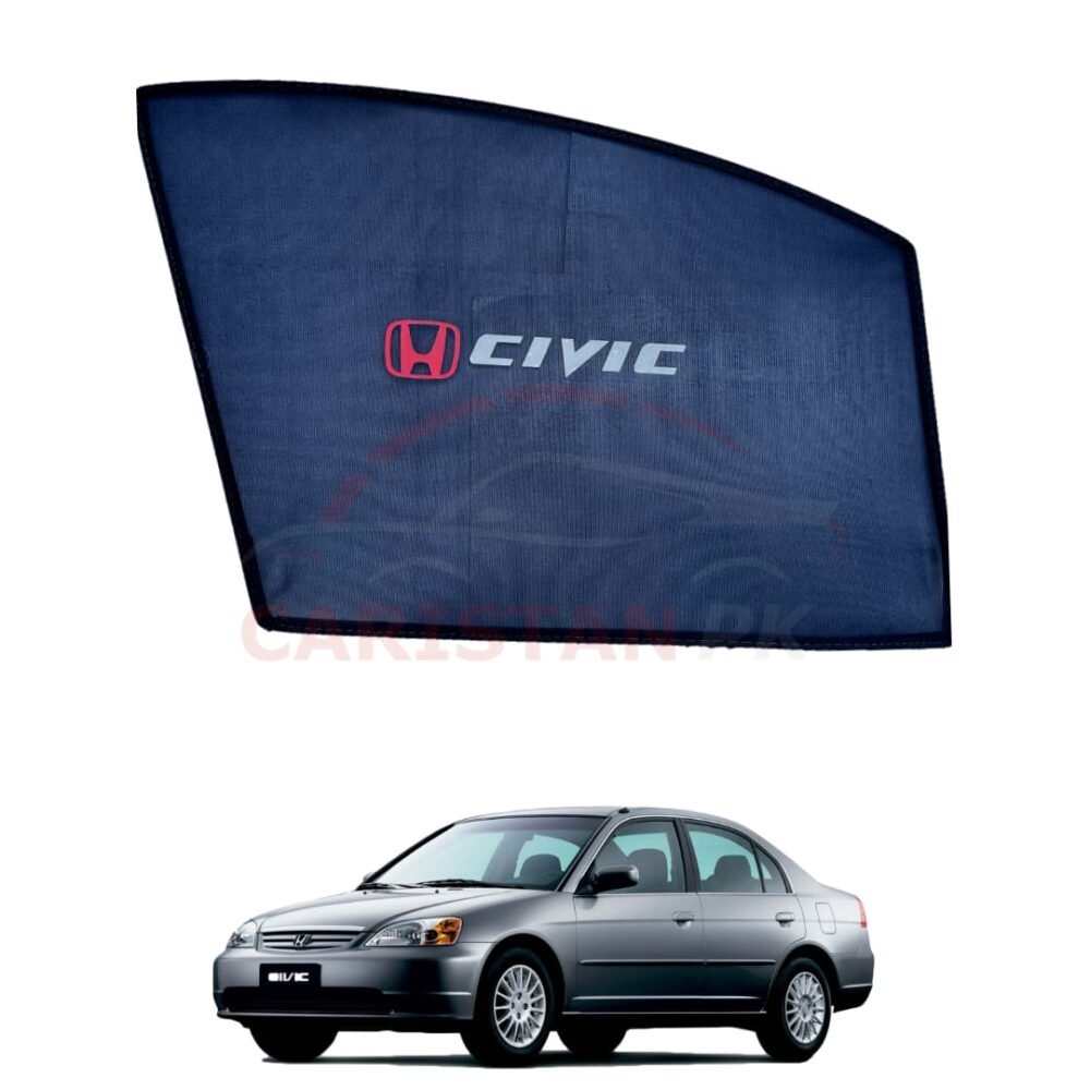 Honda Civic Sunshades With Logo 2001-05 Honda Civic Sunshades With Logo 2001-05