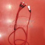 Premium 3 in 1 Data Cable Red 1
