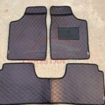 Suzuki Cultus Flat Style 7D Floor Mats Black With Red Stitch 2017-26 1