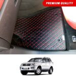 Toyota Prado FJ 120 Flat Style 7D Floor Mats Black With Red Stitch Toyota Prado FJ 120 Flat Style 7D Floor Mats Black With Red Stitch