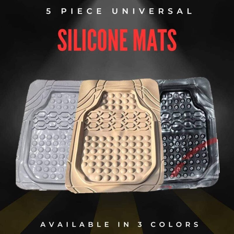 Universal Silicone Car Floor Mats 5 Piece Design A Now In 3 Exciting Colors