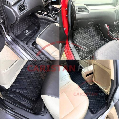 7D Floor Mats Black With Black Stitch