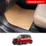 Honda N One Flat Style 7D Floor Mats Beige Stitch 2013-20
