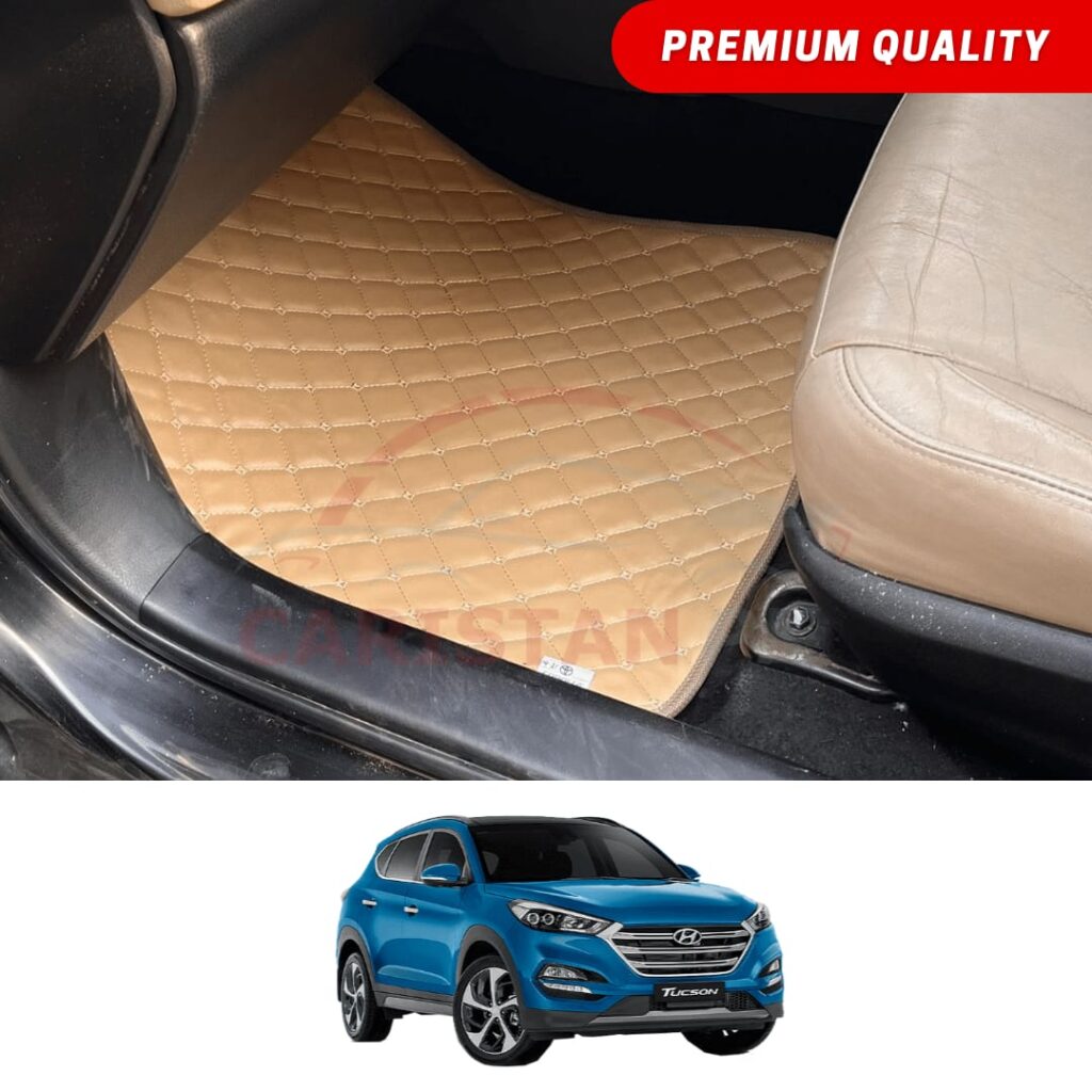 Hyundai Tucson Flat Style 7D Floor Mats Beige Stitch