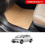 Honda Civic Reborn Flat Style 7D Floor Mats Beige Stitch