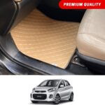 KIA Picanto Flat Style 7D Floor Mats Beige Stitch