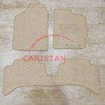 Toyota Vitz Flat Style 7D Floor Mats Beige Stitch 2017-23 2