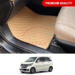 Honda N Wgn Flat Style 7D Floor Mats Beige Stitch 2013-20