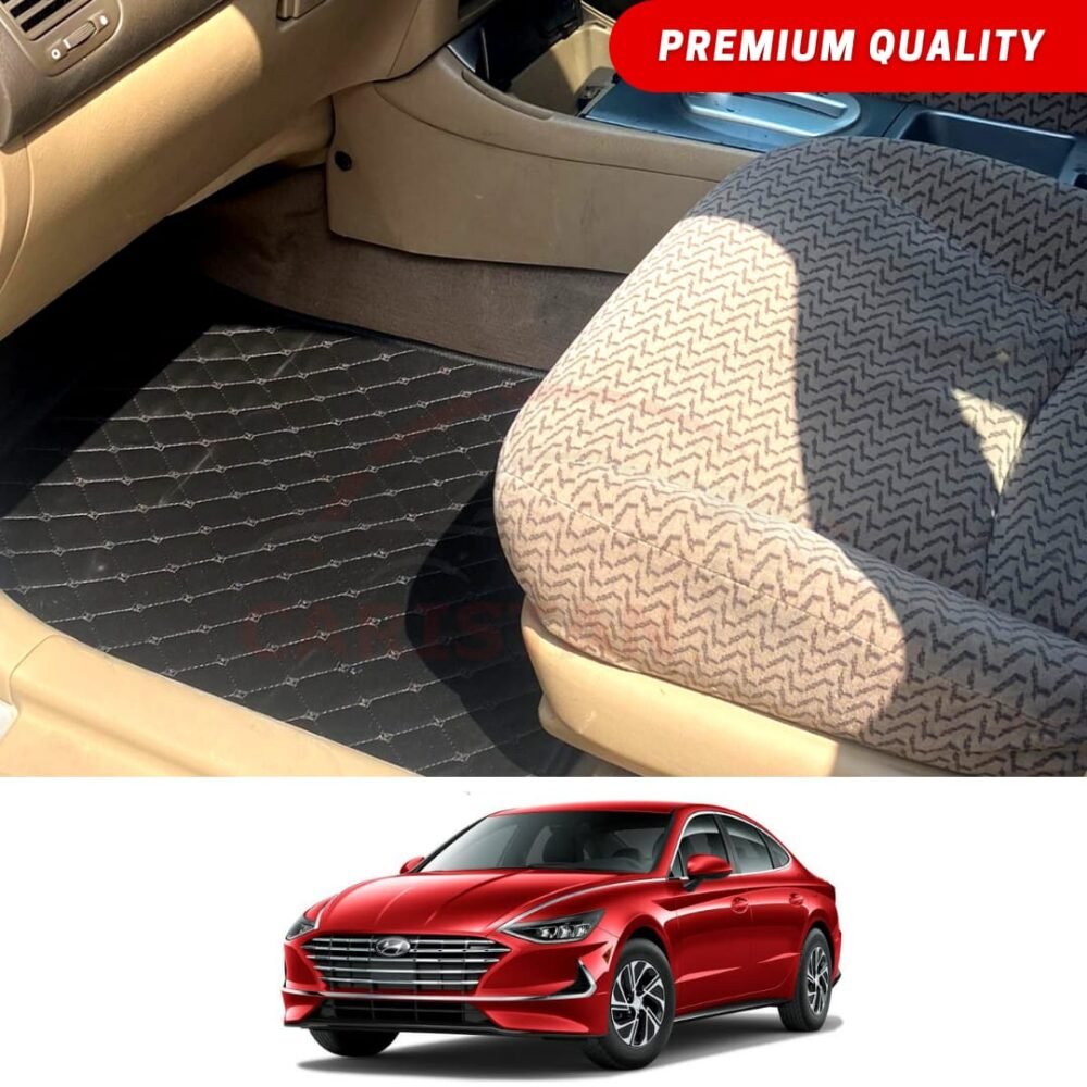 Hyundai Sonata Flat Style 7D Floor Mats Black