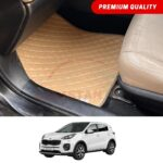 KIA Sportage Flat Style 7D Floor Mats Beige Stitch