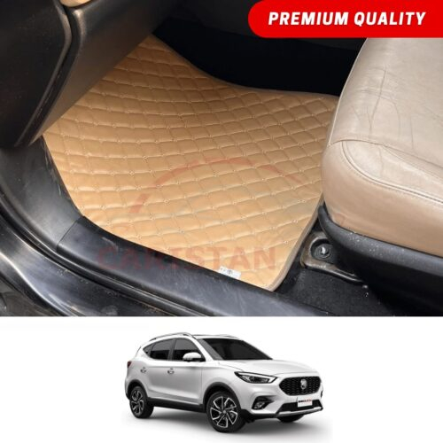 MG ZS Flat Style 7D Floor Mats Beige Stitch