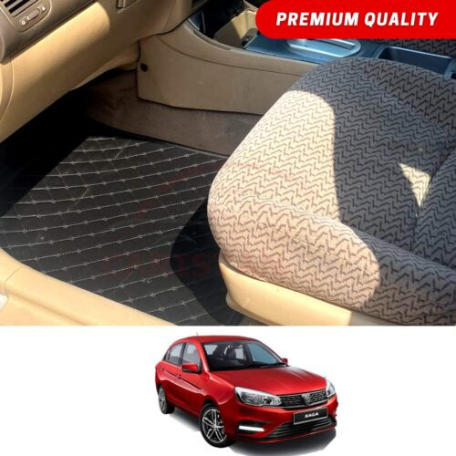 Proton Saga Flat Style 7D Floor Mats Black