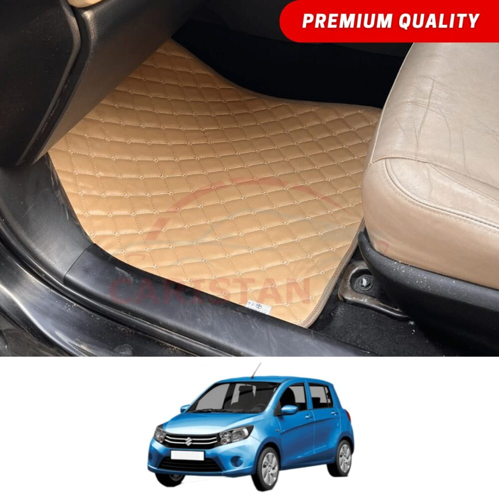 Suzuki Cultus Flat Style 7D Floor Mats Beige Stitch 2017-26 Model