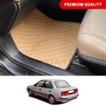 Suzuki Margalla Flat Style 7D Floor Mats Beige Stitch