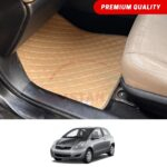 Toyota Vitz Flat Style 7D Floor Mats Beige Stitch 2006-10
