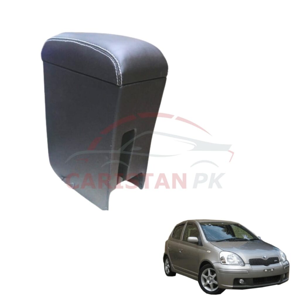 Toyota Vitz Custom Fit Car Wooden Armrest Matt Black White 2000-05