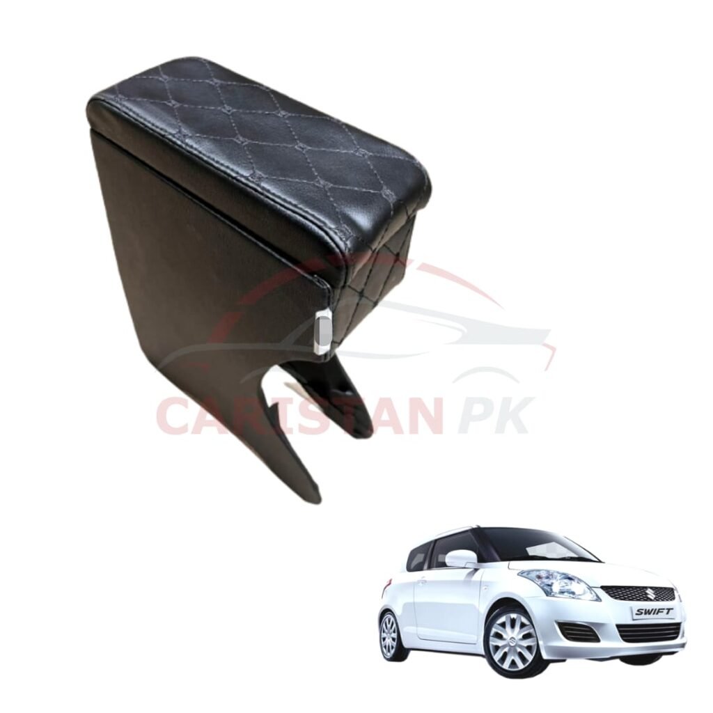Suzuki Swift Custom Fit Car Wooden Armrest Black 2007-21 Suzuki Swift Custom Fit Car Wooden Armrest Black 2007-21