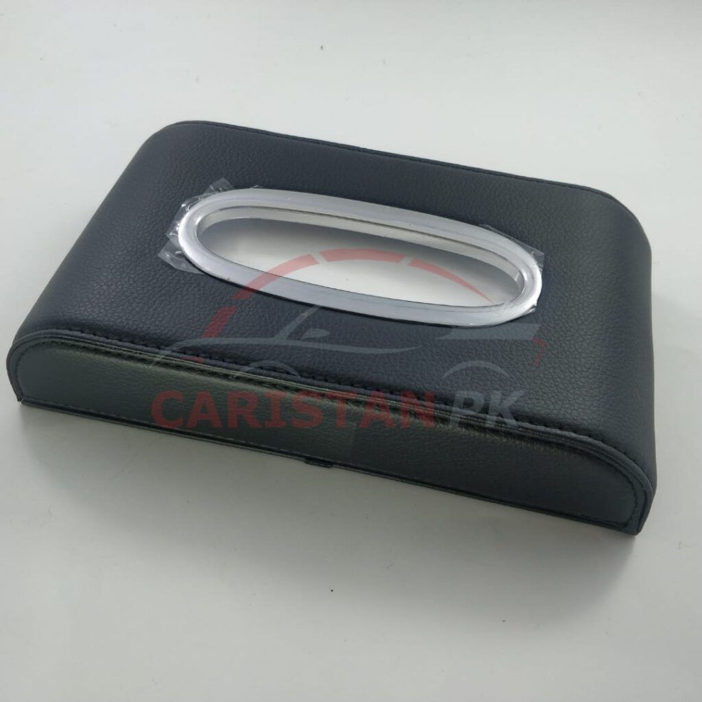 Leather Car Tissue Box Black 2