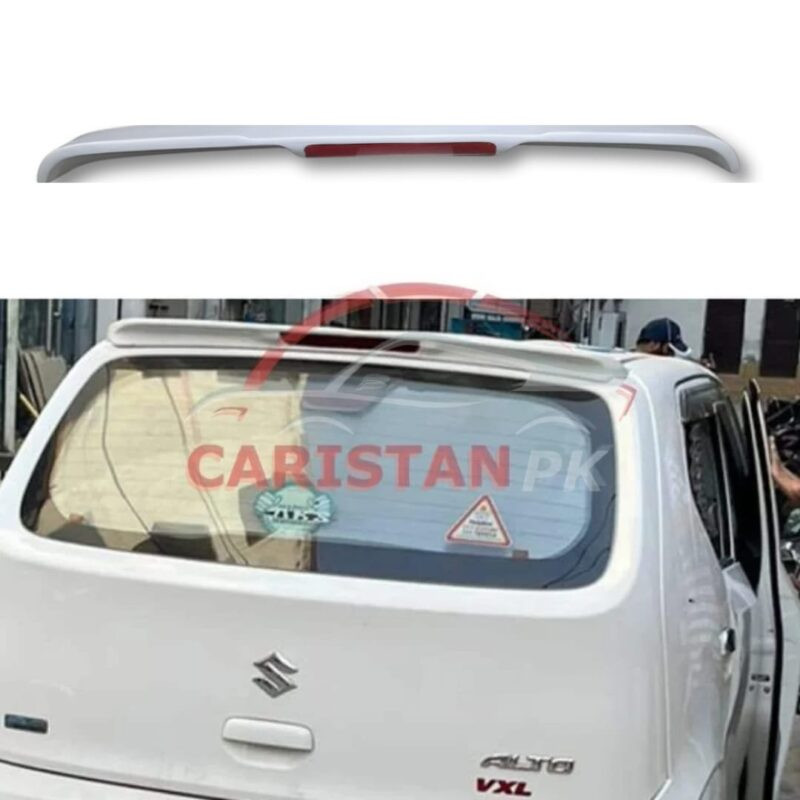 Unpainted Suzuki Alto Roof Spoiler With LED Light 2017-26 Unpainted Suzuki Alto Roof Spoiler With LED Light 2017-26