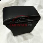 Toyota Vitz Custom Fit Car Wooden Armrest Matt Black White 2006-10 6