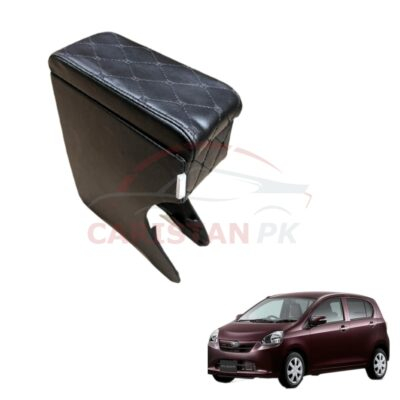 Daihatsu Mira Custom Fit Car Wooden Armrest Black 2012-16