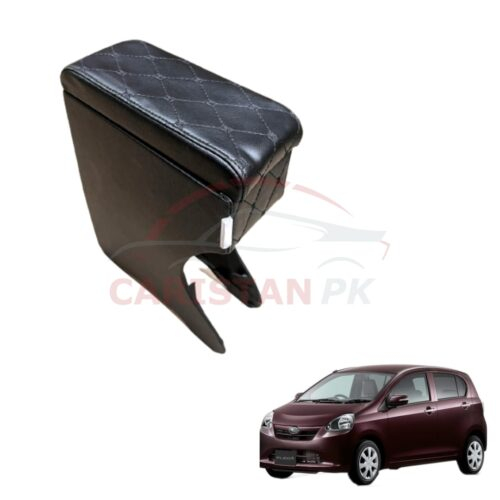 Daihatsu Mira Custom Fit Car Wooden Armrest Black 2012-16
