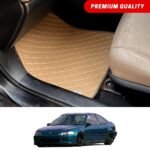 Honda Civic Dolphin Flat Style 7D Floor Mats Beige Stitch