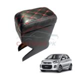 KIA Picanto Custom Fit Arm Rest Black With Red Stitch