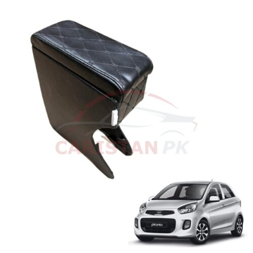 KIA Picanto Custom Fit Car Wooden Armrest Black