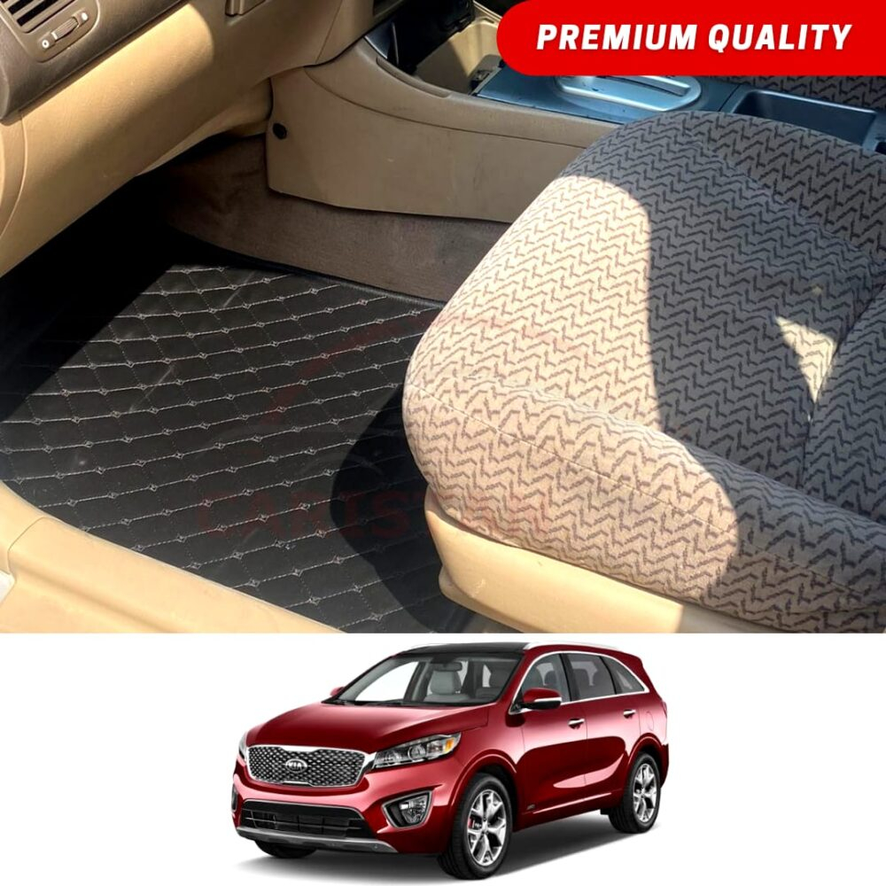 KIA Sorento Flat Style 7D Floor Mats Black