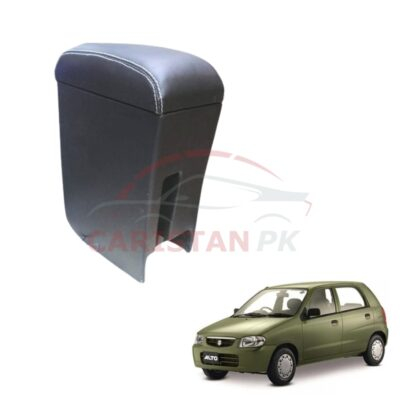 Suzuki Alto Custom Fit Car Wooden Armrest Matt Black White 2000-08 Model