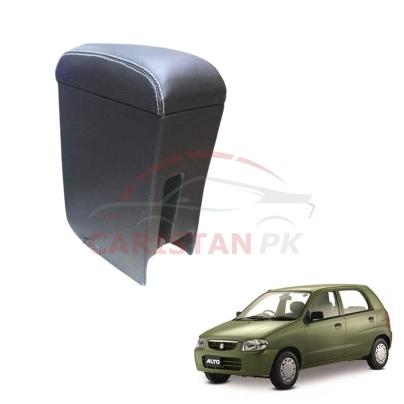 Suzuki Alto Custom Fit Car Wooden Armrest Matt Black White 2000-08 Model