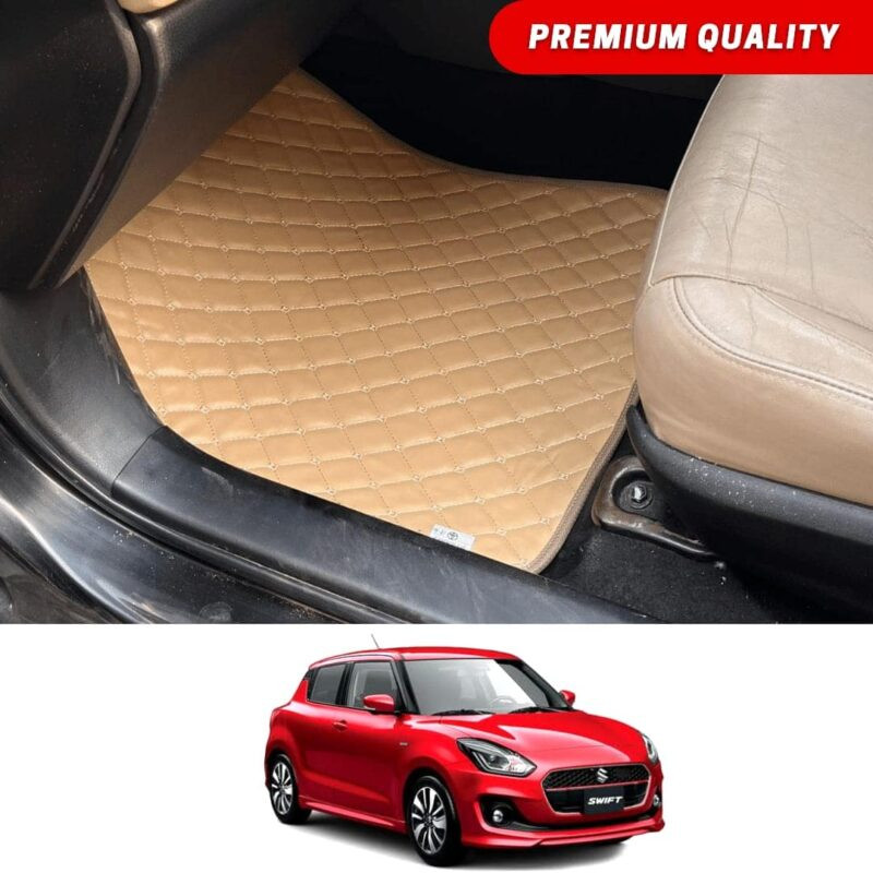 Suzuki Swift Flat Style 7D Floor Mats Beige Stitch 2022 Model & Onwards Suzuki Swift Flat Style 7D Floor Mats Beige Stitch 2022 Model & Onwards