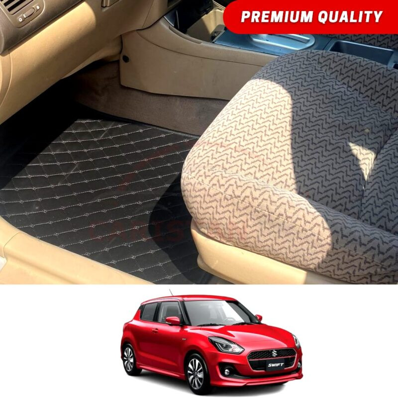 Suzuki Swift Flat Style 7D Floor Mats Black 2022 Model & Onwards Suzuki Swift Flat Style 7D Floor Mats Black 2022 Model & Onwards