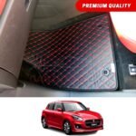 Suzuki Swift Flat Style 7D Floor Mats Black With Red Stitch 2022 Model & Onwards