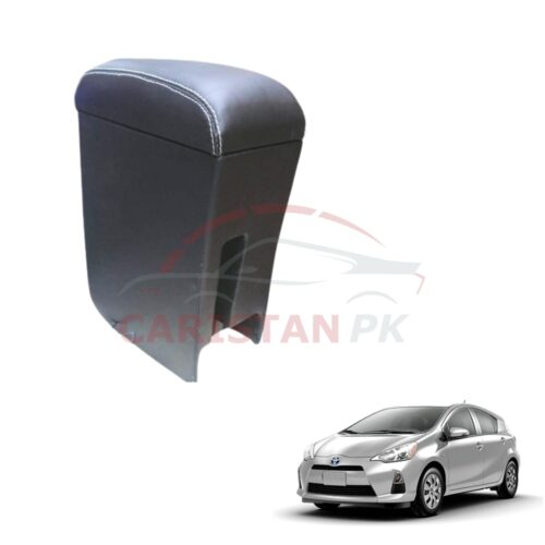 Toyota Aqua Custom Fit Car Wooden Armrest Matt Black White 2011-16