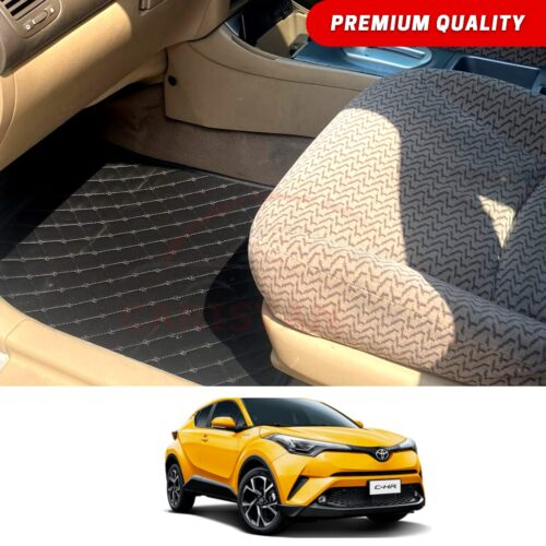 Toyota CHR Flat Style 7D Floor Mats Black