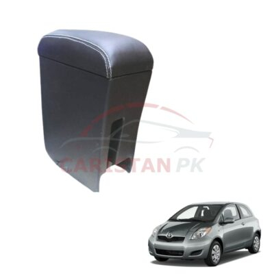 Toyota Vitz Custom Fit Car Wooden Armrest Matt Black White 2006-10