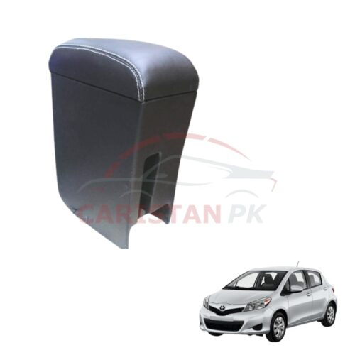 Toyota Vitz Custom Fit Car Wooden Armrest Matt Black White 2011-16 Model