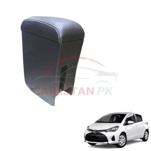 Toyota Vitz Custom Fit Car Wooden Armrest Matt Black White 2017-23