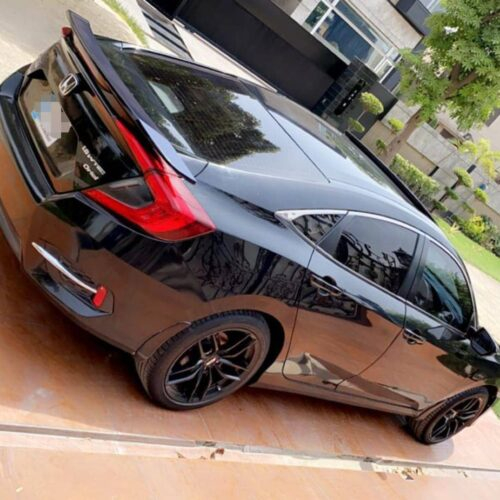 Unpainted ABS Plastic Honda Civic Turbo RS Style Spoiler With LED Light Design A 1