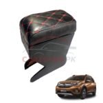 Honda BRV Custom Fit Arm Rest Black With Red Stitch