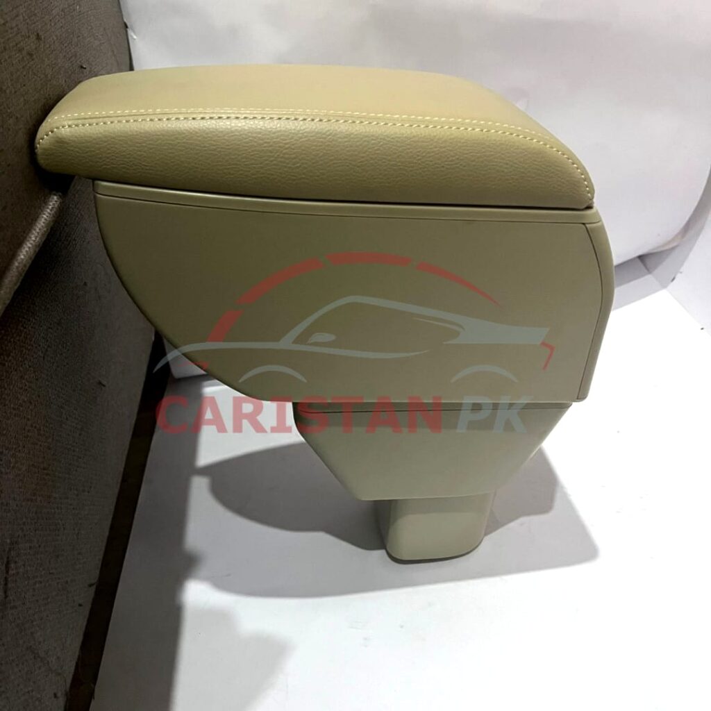 Honda BRV Premium Leather Cup Holder USB Armrest Beige 5