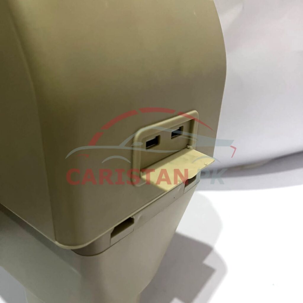 Honda BRV Premium Leather Cup Holder USB Armrest Beige 4